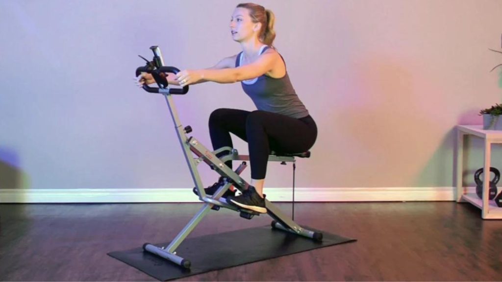 woman exercise on fitness machine